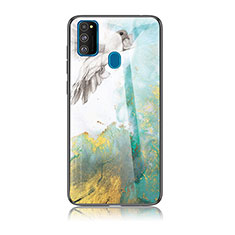 Coque Contour Silicone et Vitre Motif Fantaisie Miroir Etui Housse pour Samsung Galaxy M30s Vert