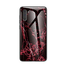 Coque Contour Silicone et Vitre Motif Fantaisie Miroir Etui Housse pour Samsung Galaxy Note 10 Rouge