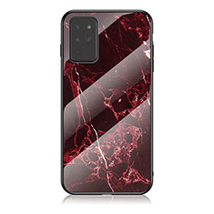 Coque Contour Silicone et Vitre Motif Fantaisie Miroir Etui Housse pour Samsung Galaxy Note 20 5G Rouge