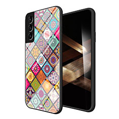 Coque Contour Silicone et Vitre Motif Fantaisie Miroir Etui Housse pour Samsung Galaxy S25 5G Colorful