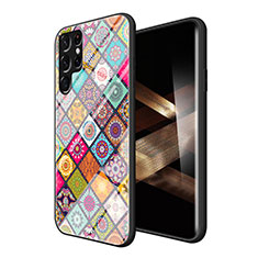 Coque Contour Silicone et Vitre Motif Fantaisie Miroir Etui Housse pour Samsung Galaxy S25 Ultra 5G Colorful