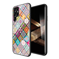 Coque Contour Silicone et Vitre Motif Fantaisie Miroir Etui Housse pour Samsung Galaxy S25 Ultra 5G Mixte