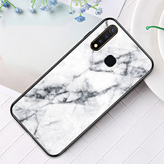 Coque Contour Silicone et Vitre Motif Fantaisie Miroir Etui Housse pour Vivo iQOO U3 4G Blanc