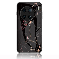 Coque Contour Silicone et Vitre Motif Fantaisie Miroir Etui Housse pour Vivo X90 Pro+ Plus 5G Or et Noir