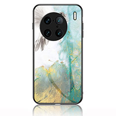 Coque Contour Silicone et Vitre Motif Fantaisie Miroir Etui Housse pour Vivo X90 Pro+ Plus 5G Vert