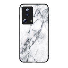 Coque Contour Silicone et Vitre Motif Fantaisie Miroir Etui Housse pour Xiaomi Mi 13 Lite 5G Blanc