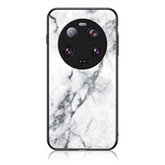 Coque Contour Silicone et Vitre Motif Fantaisie Miroir Etui Housse pour Xiaomi Mi 13 Ultra 5G Blanc