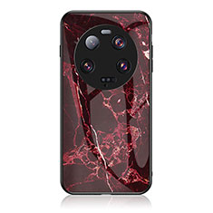 Coque Contour Silicone et Vitre Motif Fantaisie Miroir Etui Housse pour Xiaomi Mi 13 Ultra 5G Rouge