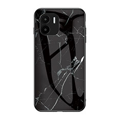 Coque Contour Silicone et Vitre Motif Fantaisie Miroir Etui Housse pour Xiaomi Poco C51 Noir