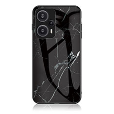 Coque Contour Silicone et Vitre Motif Fantaisie Miroir Etui Housse pour Xiaomi Poco F5 5G Noir