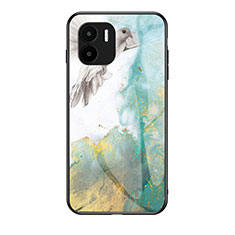 Coque Contour Silicone et Vitre Motif Fantaisie Miroir Etui Housse pour Xiaomi Redmi A2 Plus Vert