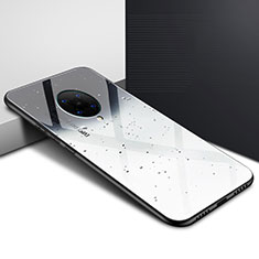 Coque Contour Silicone et Vitre Motif Fantaisie Miroir Etui Housse pour Xiaomi Redmi K30 Pro Zoom Gris