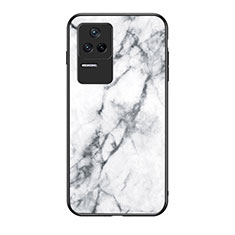 Coque Contour Silicone et Vitre Motif Fantaisie Miroir Etui Housse pour Xiaomi Redmi K40S 5G Blanc