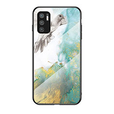 Coque Contour Silicone et Vitre Motif Fantaisie Miroir Etui Housse pour Xiaomi Redmi Note 10 5G Vert