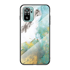 Coque Contour Silicone et Vitre Motif Fantaisie Miroir Etui Housse pour Xiaomi Redmi Note 10S 4G Vert