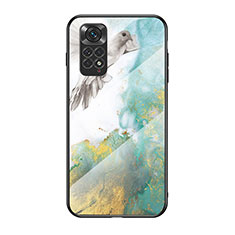 Coque Contour Silicone et Vitre Motif Fantaisie Miroir Etui Housse pour Xiaomi Redmi Note 11S 4G Vert