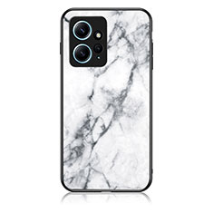 Coque Contour Silicone et Vitre Motif Fantaisie Miroir Etui Housse pour Xiaomi Redmi Note 12 4G Blanc