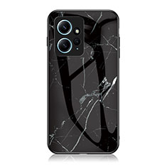 Coque Contour Silicone et Vitre Motif Fantaisie Miroir Etui Housse pour Xiaomi Redmi Note 12 4G Noir