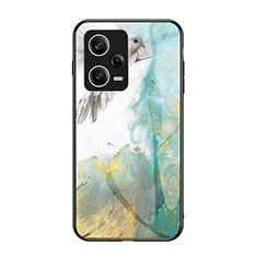 Coque Contour Silicone et Vitre Motif Fantaisie Miroir Etui Housse pour Xiaomi Redmi Note 12 Pro 5G Vert