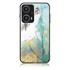 Coque Contour Silicone et Vitre Motif Fantaisie Miroir Etui Housse pour Xiaomi Redmi Note 12 Turbo 5G Vert