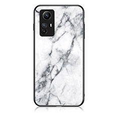 Coque Contour Silicone et Vitre Motif Fantaisie Miroir Etui Housse pour Xiaomi Redmi Note 12S Blanc