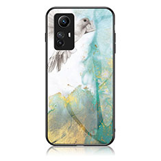 Coque Contour Silicone et Vitre Motif Fantaisie Miroir Etui Housse pour Xiaomi Redmi Note 12S Vert