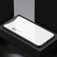 Coque Contour Silicone et Vitre Motif Fantaisie Miroir Etui Housse S01 pour Oppo Find X Super Flash Edition Blanc