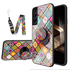 Coque Contour Silicone et Vitre Motif Fantaisie Miroir Etui Housse S01 pour Samsung Galaxy S24 5G Colorful