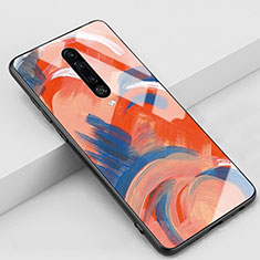 Coque Contour Silicone et Vitre Motif Fantaisie Miroir Etui Housse S01 pour Xiaomi Redmi K30 4G Orange