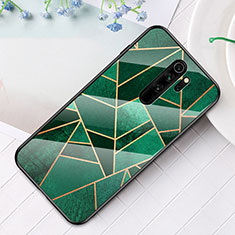 Coque Contour Silicone et Vitre Motif Fantaisie Miroir Etui Housse S01 pour Xiaomi Redmi Note 8 Pro Vert