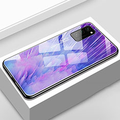 Coque Contour Silicone et Vitre Motif Fantaisie Miroir Etui Housse S02 pour Huawei Honor V30 5G Violet