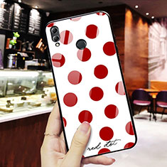 Coque Contour Silicone et Vitre Motif Fantaisie Miroir pour Huawei Honor View 10 Lite Rouge