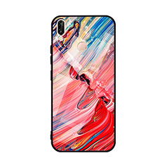 Coque Contour Silicone et Vitre Motif Fantaisie Miroir pour Huawei P20 Lite Rouge