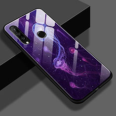 Coque Contour Silicone et Vitre Motif Fantaisie Miroir pour Huawei P30 Lite XL Violet