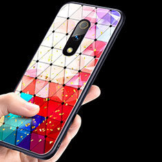 Coque Contour Silicone et Vitre Motif Fantaisie Miroir pour Oppo Realme X Colorful