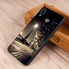 Coque Contour Silicone et Vitre Paillette Etoile Miroir pour Huawei Honor 10 Lite Noir