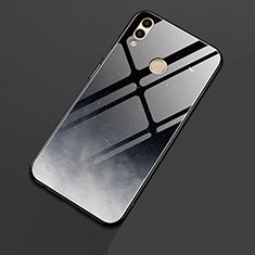 Coque Contour Silicone et Vitre Paillette Etoile Miroir pour Huawei Honor 8X Noir