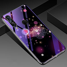 Coque Contour Silicone et Vitre Papillon Miroir Etui Housse K01 pour Huawei Honor 20E Violet