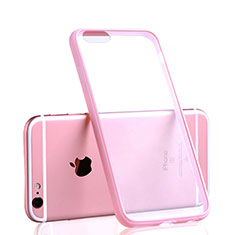 Coque Contour Silicone et Vitre Transparente Mat pour Apple iPhone 6S Plus Rose