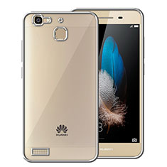 Coque Contour Silicone et Vitre Transparente Mat pour Huawei Enjoy 5S Argent