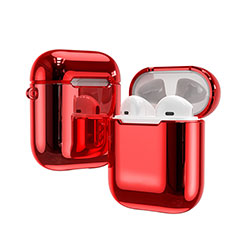 Coque de Protection en Silicone avec Mousqueton pour Boitier de Charge de Airpods C03 Rouge