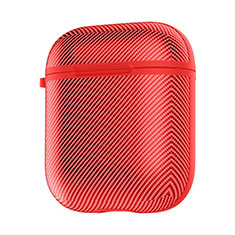 Coque de Protection en Silicone avec Mousqueton pour Boitier de Charge de Airpods C09 Rouge