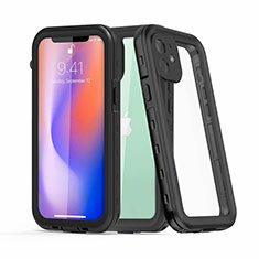 Coque Etanche Contour Silicone et Plastique Housse Etui Waterproof 360 Degres pour Apple iPhone 12 Noir