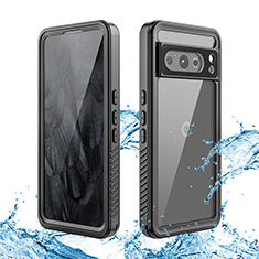 Coque Etanche Contour Silicone et Plastique Housse Etui Waterproof 360 Degres pour Google Pixel 8 Pro 5G Noir