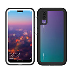 Coque Etanche Contour Silicone et Plastique Housse Etui Waterproof 360 Degres pour Huawei P20 Blanc