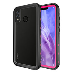 Coque Etanche Contour Silicone et Plastique Housse Etui Waterproof 360 Degres pour Huawei P20 Lite Rouge