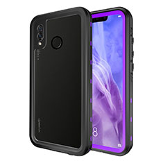 Coque Etanche Contour Silicone et Plastique Housse Etui Waterproof 360 Degres pour Huawei P20 Lite Violet