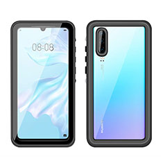 Coque Etanche Contour Silicone et Plastique Housse Etui Waterproof 360 Degres T01 pour Huawei P30 Noir