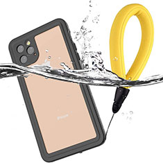 Coque Etanche Contour Silicone et Plastique Housse Etui Waterproof 360 Degres U01 pour Apple iPhone 11 Pro Max Noir