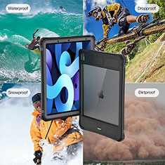 Coque Etanche Contour Silicone et Plastique Housse Etui Waterproof 360 Degres W01 pour Apple iPad Air 4 10.9 (2020) Noir